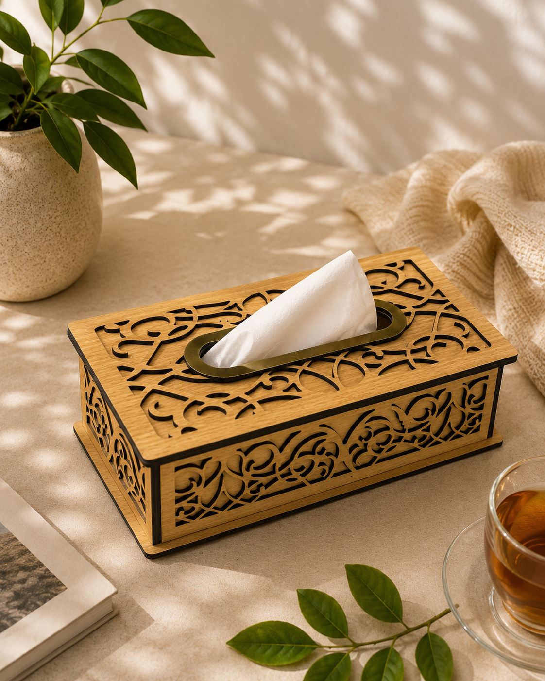جا دستمال کاغذی چپبی طرح پروانه