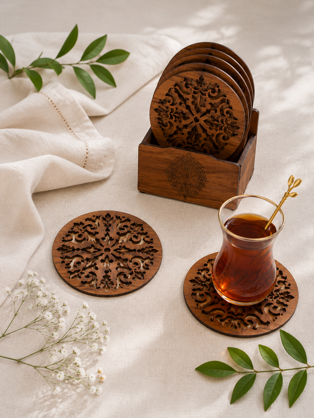 ست ۶عددی زیر لیوانی مدل چرخ و فلک
